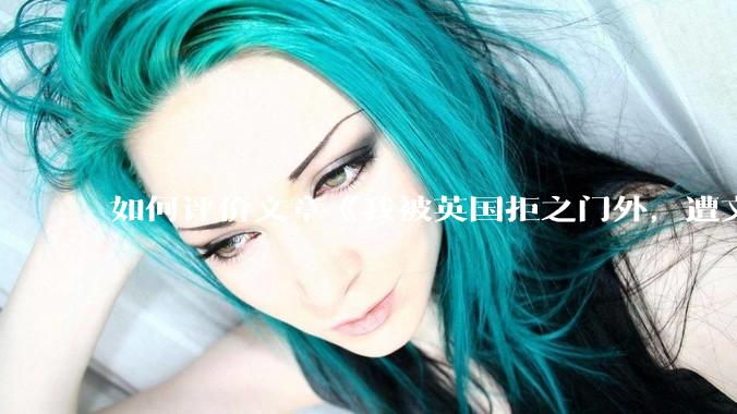 如何评价文章《我被英国拒之门外，遭文明误伤的感觉真痛》？