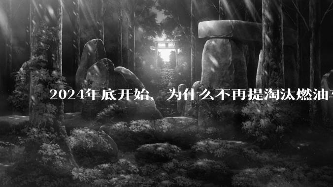 2024年底开始，为什么不再提淘汰燃油车了？
