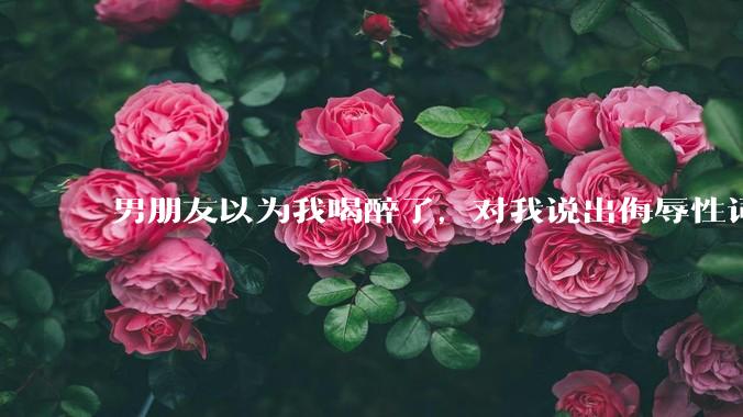 男朋友以为我喝醉了，对我说出侮辱性词汇，我该怎么办？